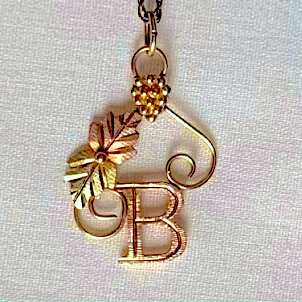 COLEMAN Initial B Pendant Black Hills 10K Gold